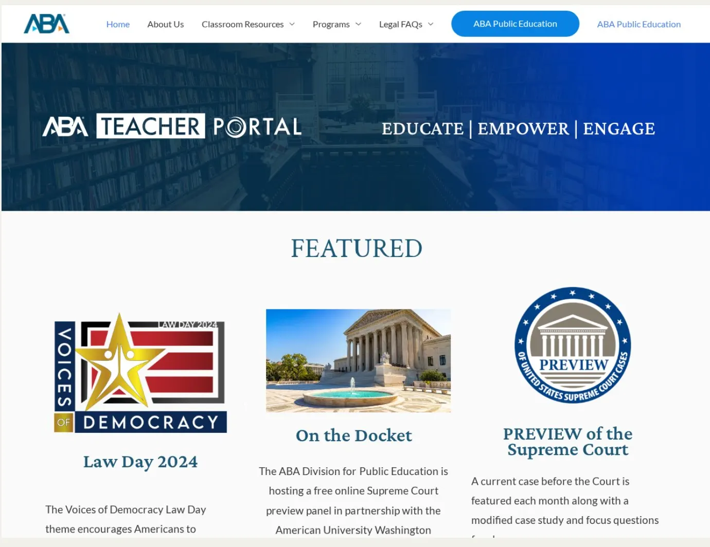 ABA Teacher Portal